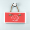 Personalised No Bad Vibes White Hanging Sign