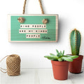 Personalised Kind People (Green) Wooden Hanging Sign