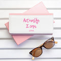 Personalised Actually I Can Handwritten Pink Wallet