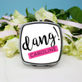 Personalised Dang Square Compact Mirror