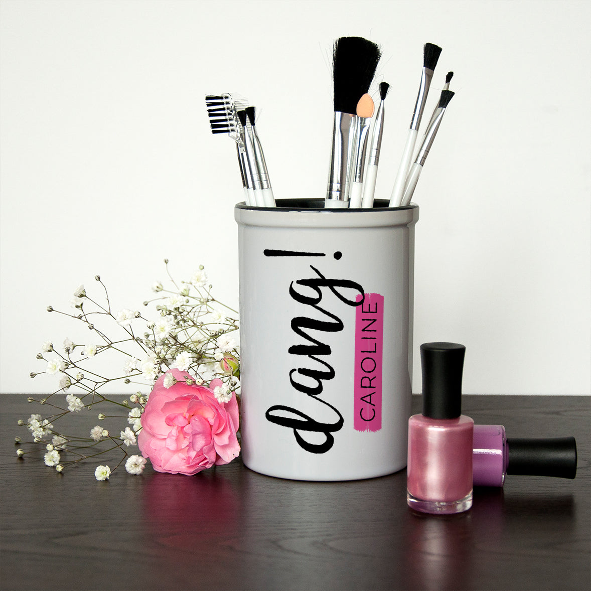 Personalised Dang Brush Holder