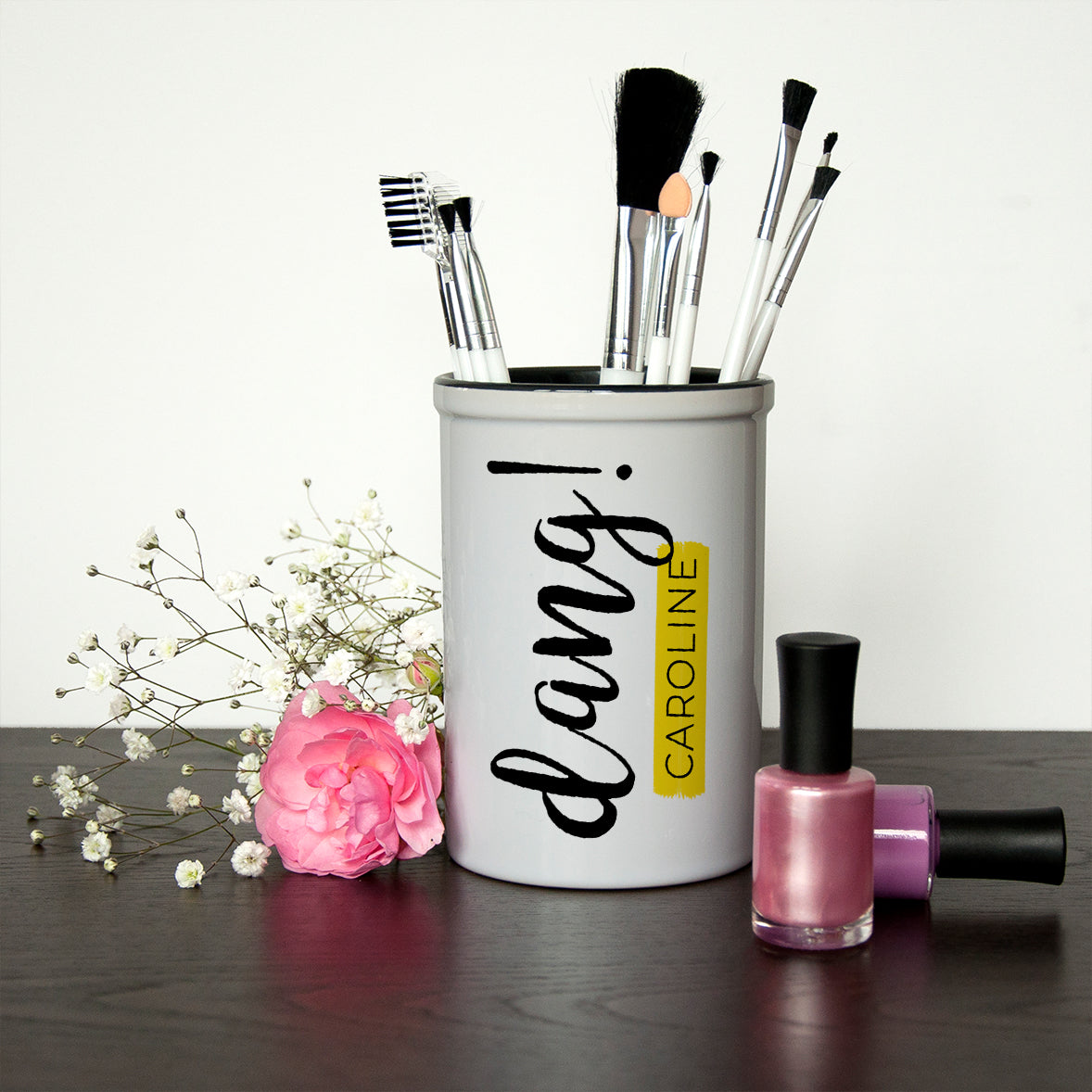 Personalised Dang Brush Holder