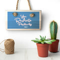 Personalised Radiate Positivity Wooden Hanging Sign