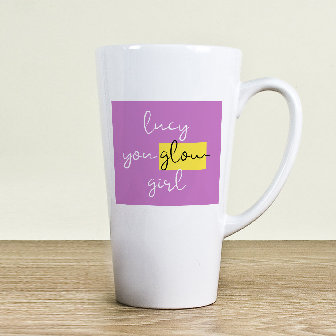 Personalised You Glow Girl Latte Mug