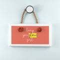 Personalised You Glow Girl White Hanging Sign