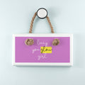 Personalised You Glow Girl White Hanging Sign