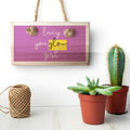 Personalised You Glow Girl Wooden Hanging Sign