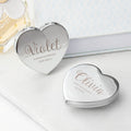 Personalised Personalised Heart Silver Compact Mirror