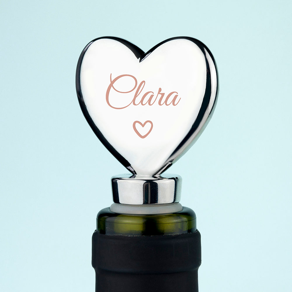 Personalised Love Heart Bottle Stopper