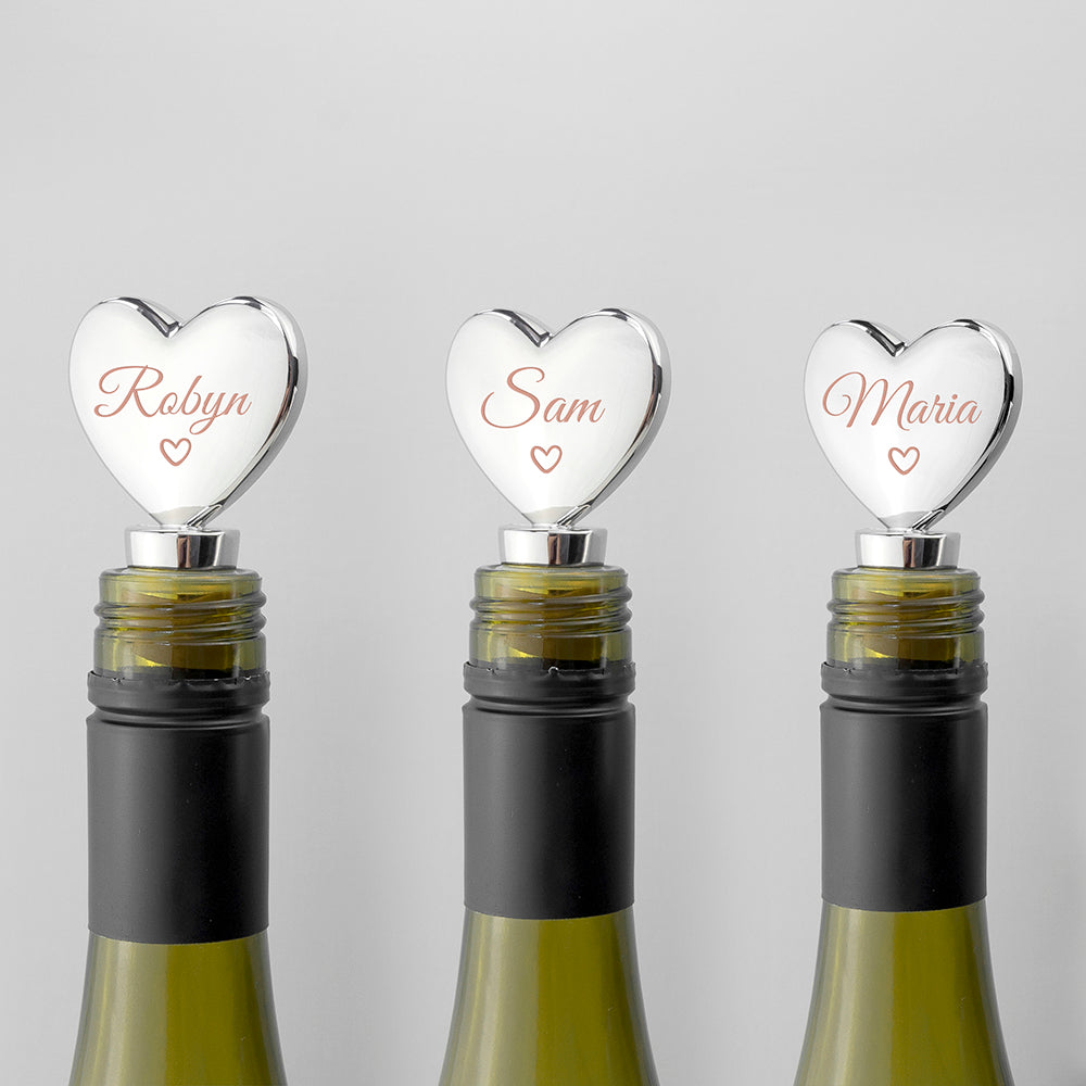 Personalised Love Heart Bottle Stopper