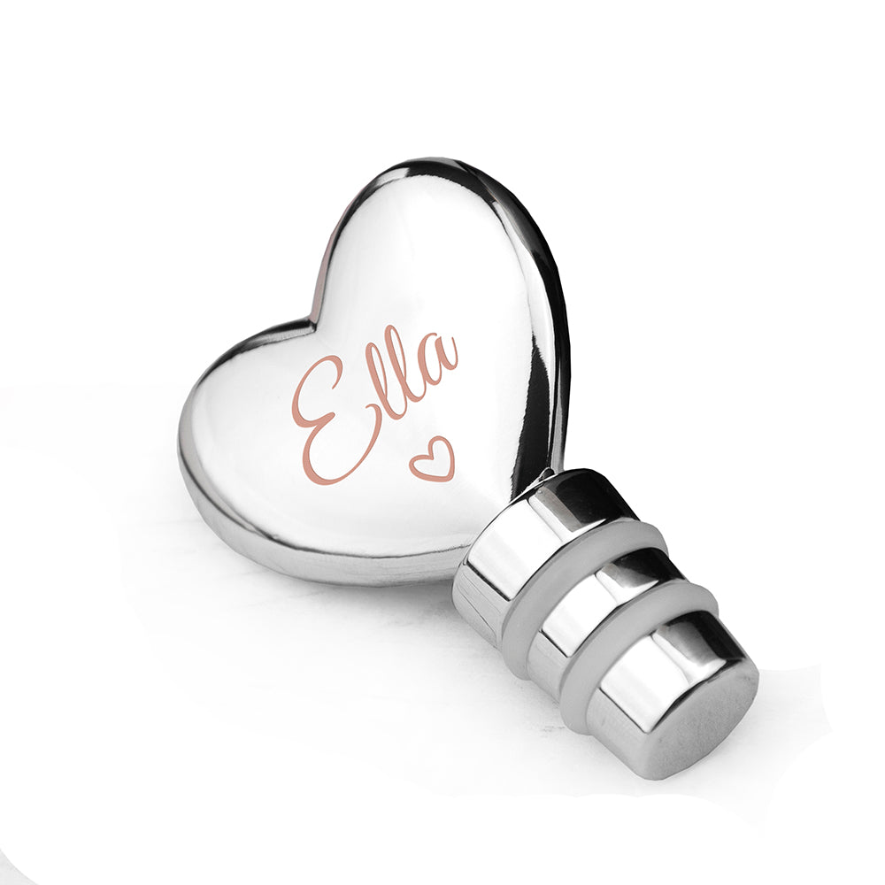 Personalised Love Heart Bottle Stopper