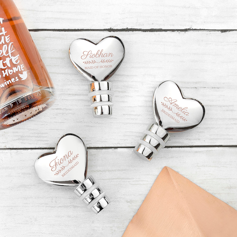 Personalised Wedding Wreath Bottle Stopper