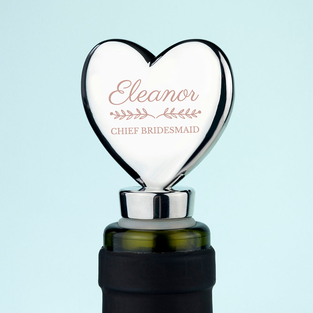 Personalised Wedding Wreath Bottle Stopper