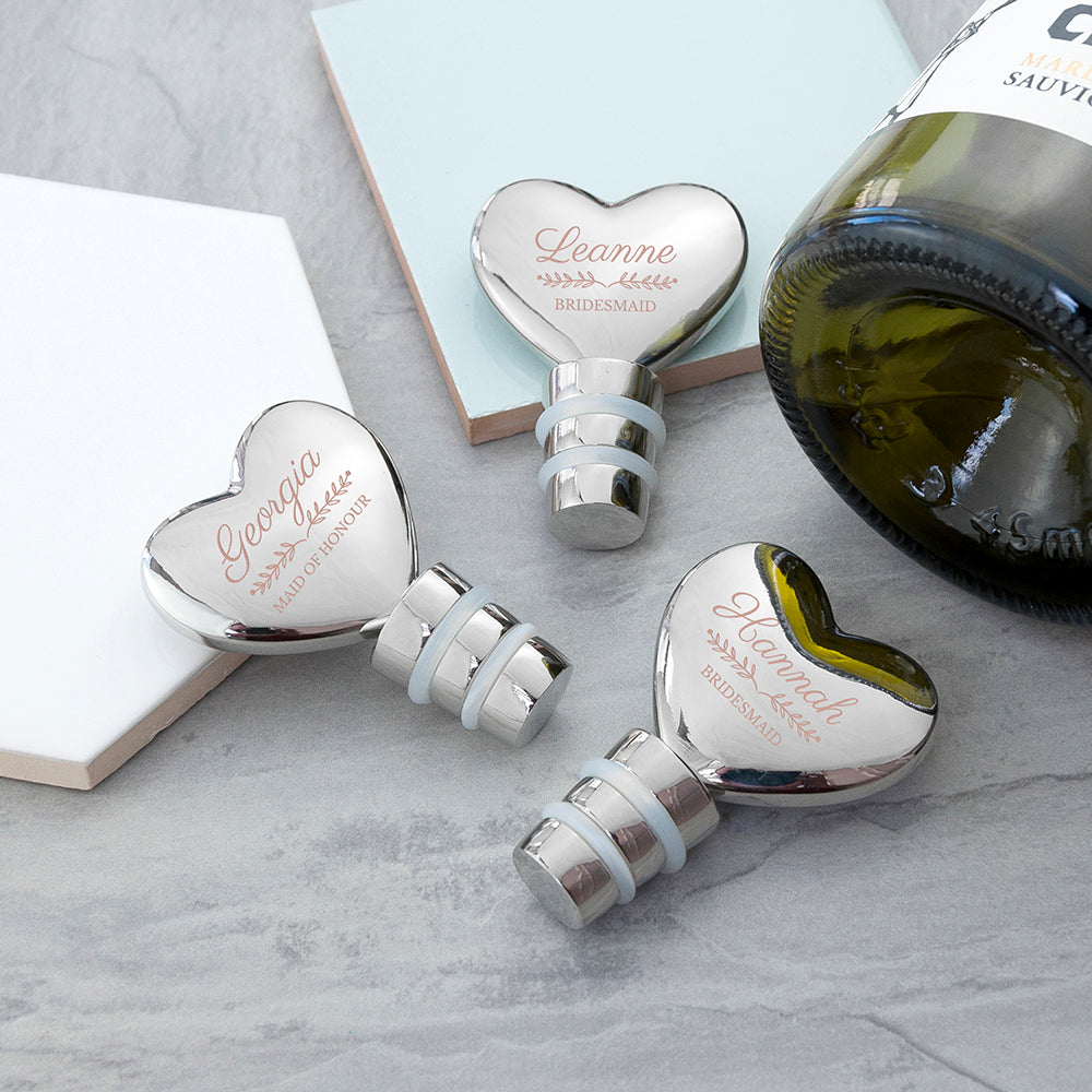 Personalised Wedding Wreath Bottle Stopper