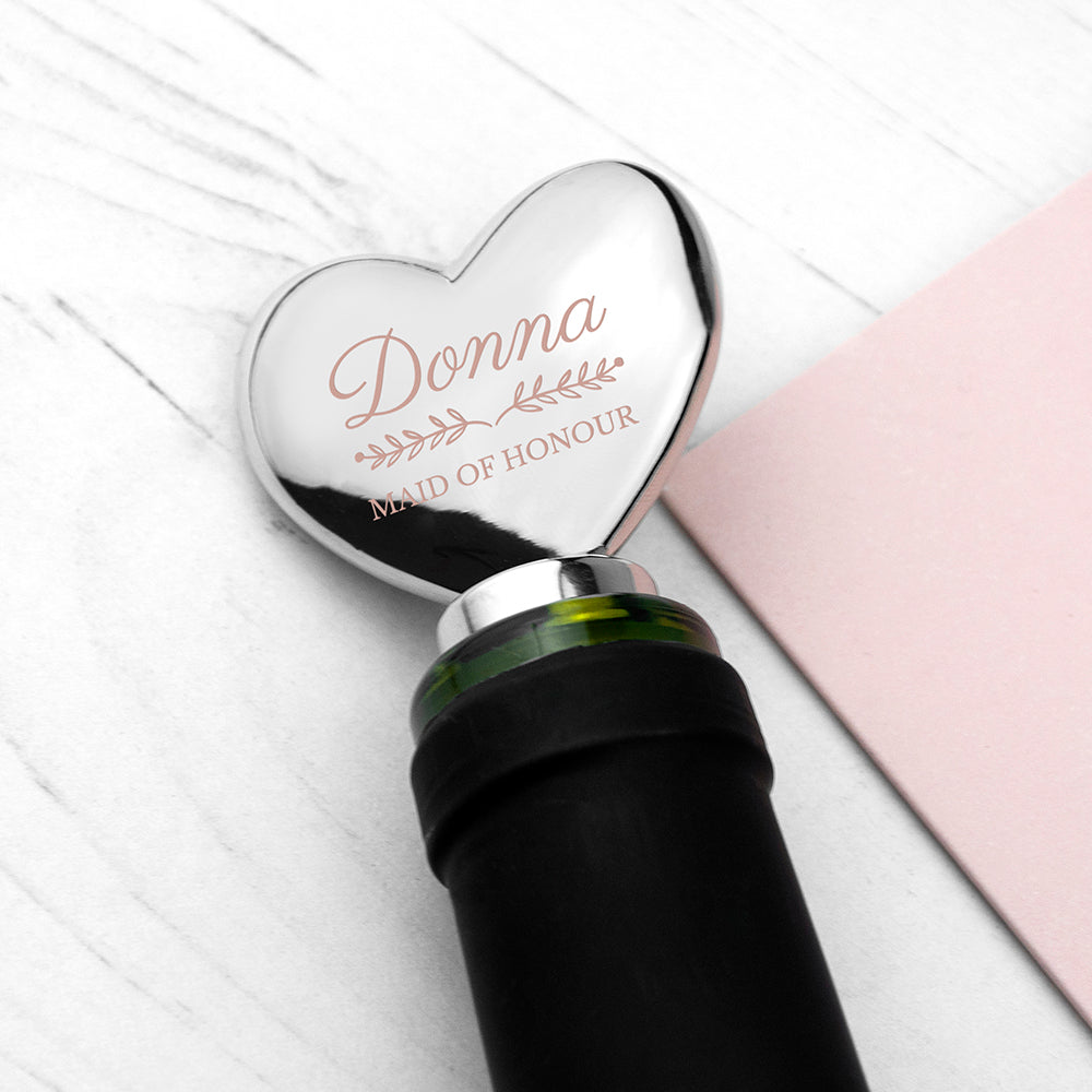 Personalised Wedding Wreath Bottle Stopper