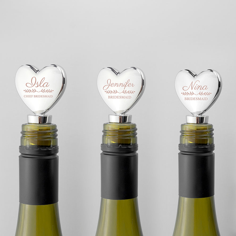 Personalised Wedding Wreath Bottle Stopper