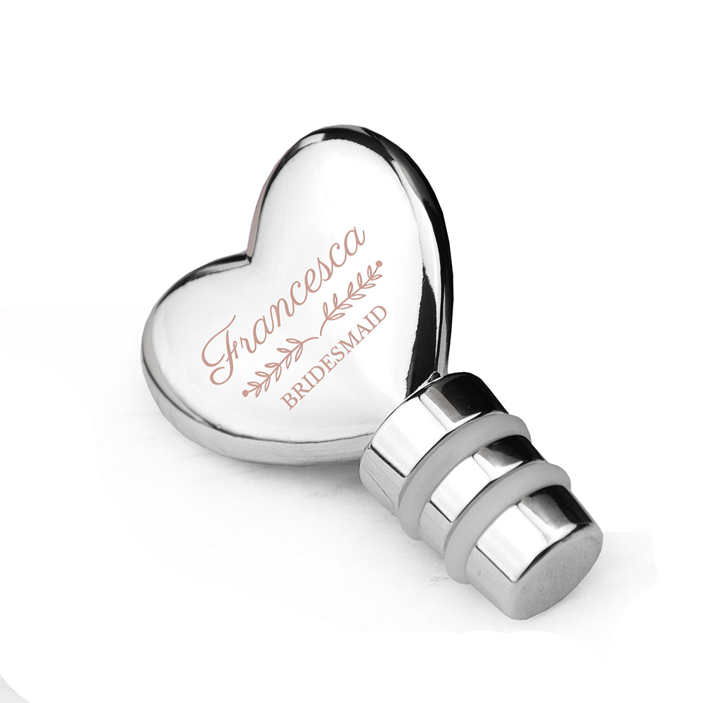 Personalised Wedding Wreath Bottle Stopper