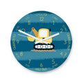 Personalised Personalised Kids Digger Glass Clock - Large