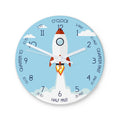 Personalised Personalised Kids Rocket Glass Clock - Large