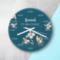 Personalised Personalised Gin O'Clock Glass Clock - Large