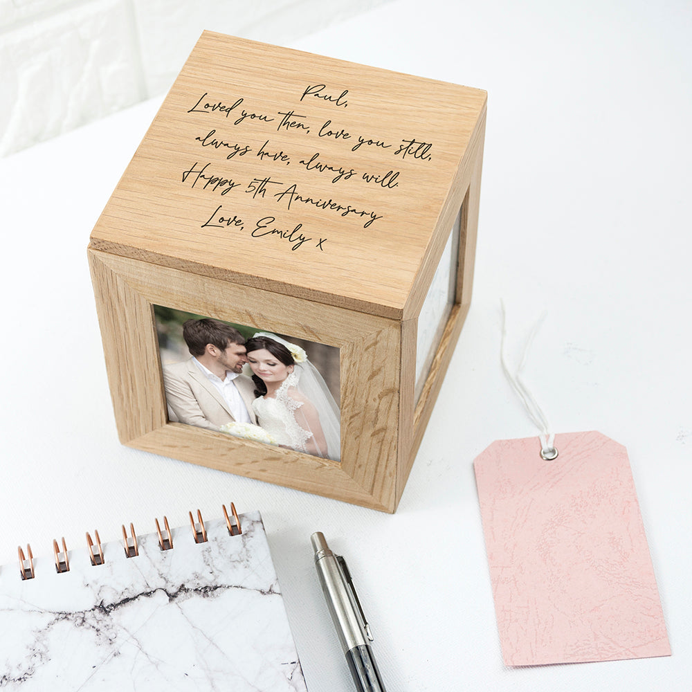 Personalised Handwriting Photo Cube