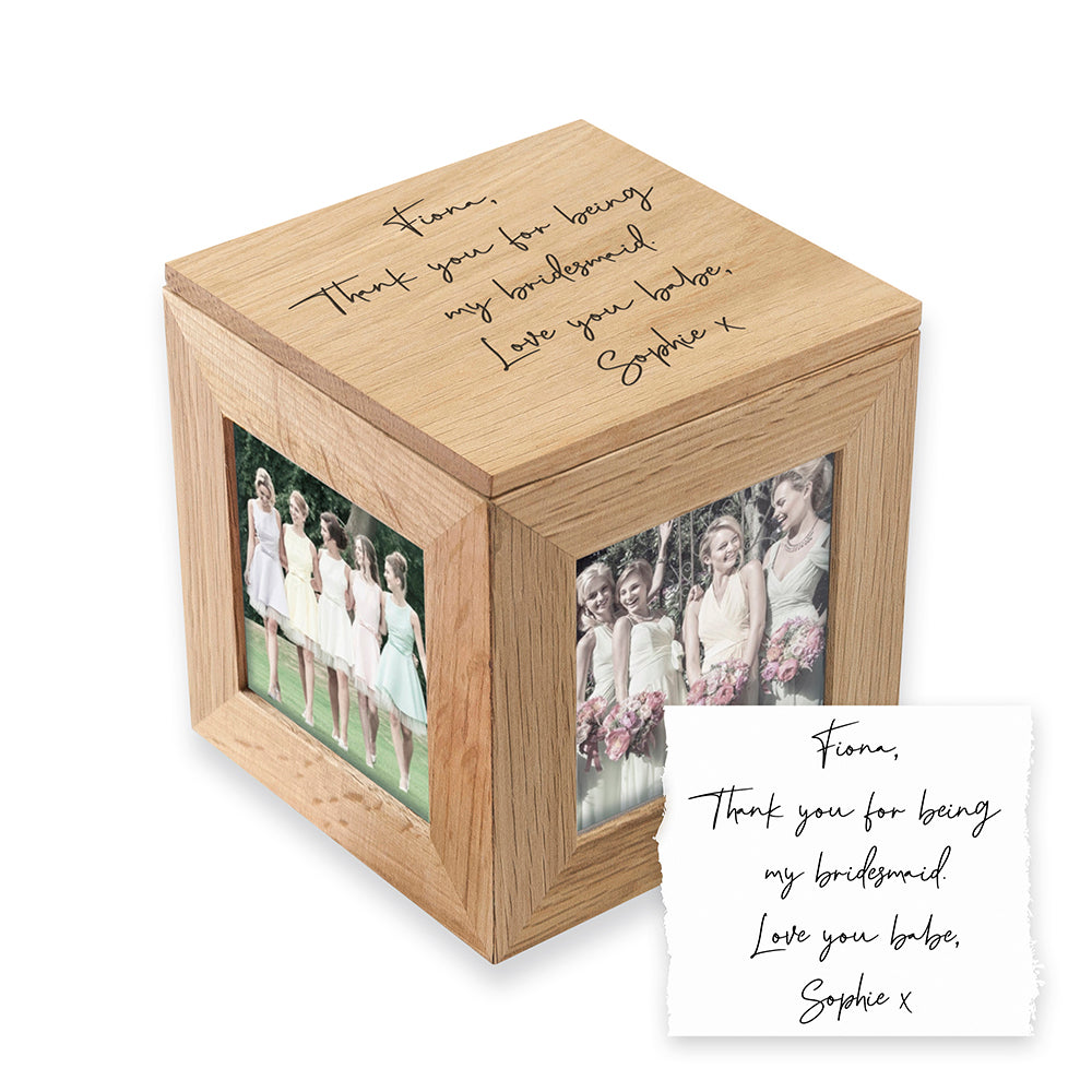 Personalised Handwriting Photo Cube