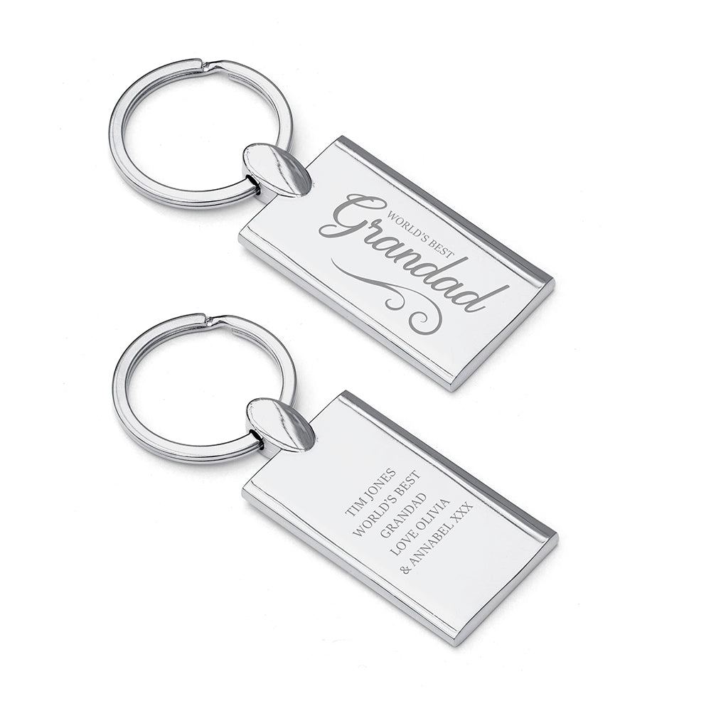 Personalised World's Best Grandad Keyring