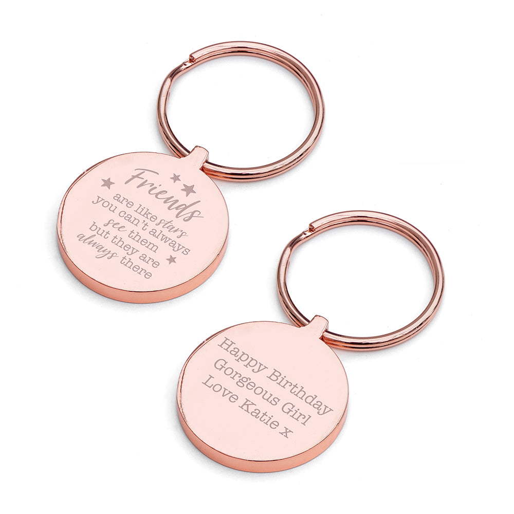 Personalised Friends Are Like Stars Keyring