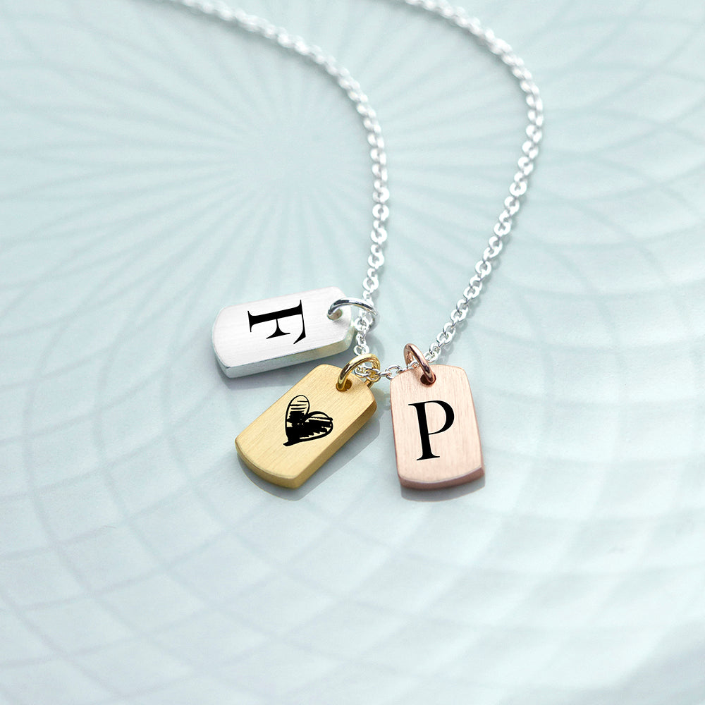 Personalised Me And You Mini Tag Necklace
