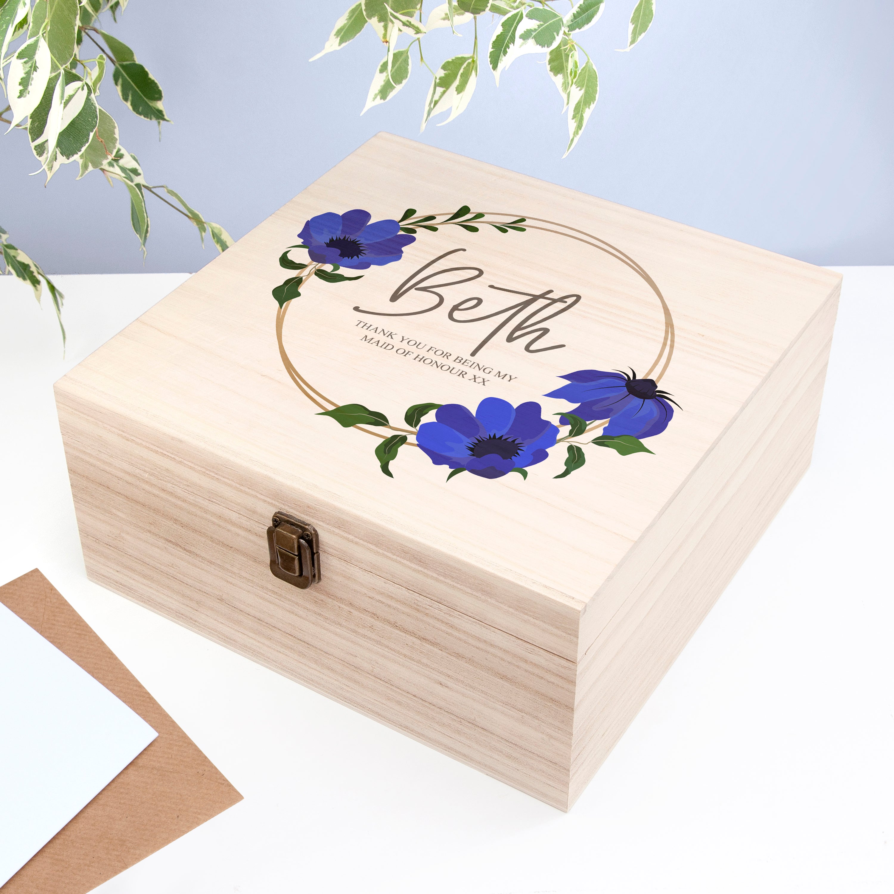 Personalised Personalised Floral Bridesmaid Keepsake Box