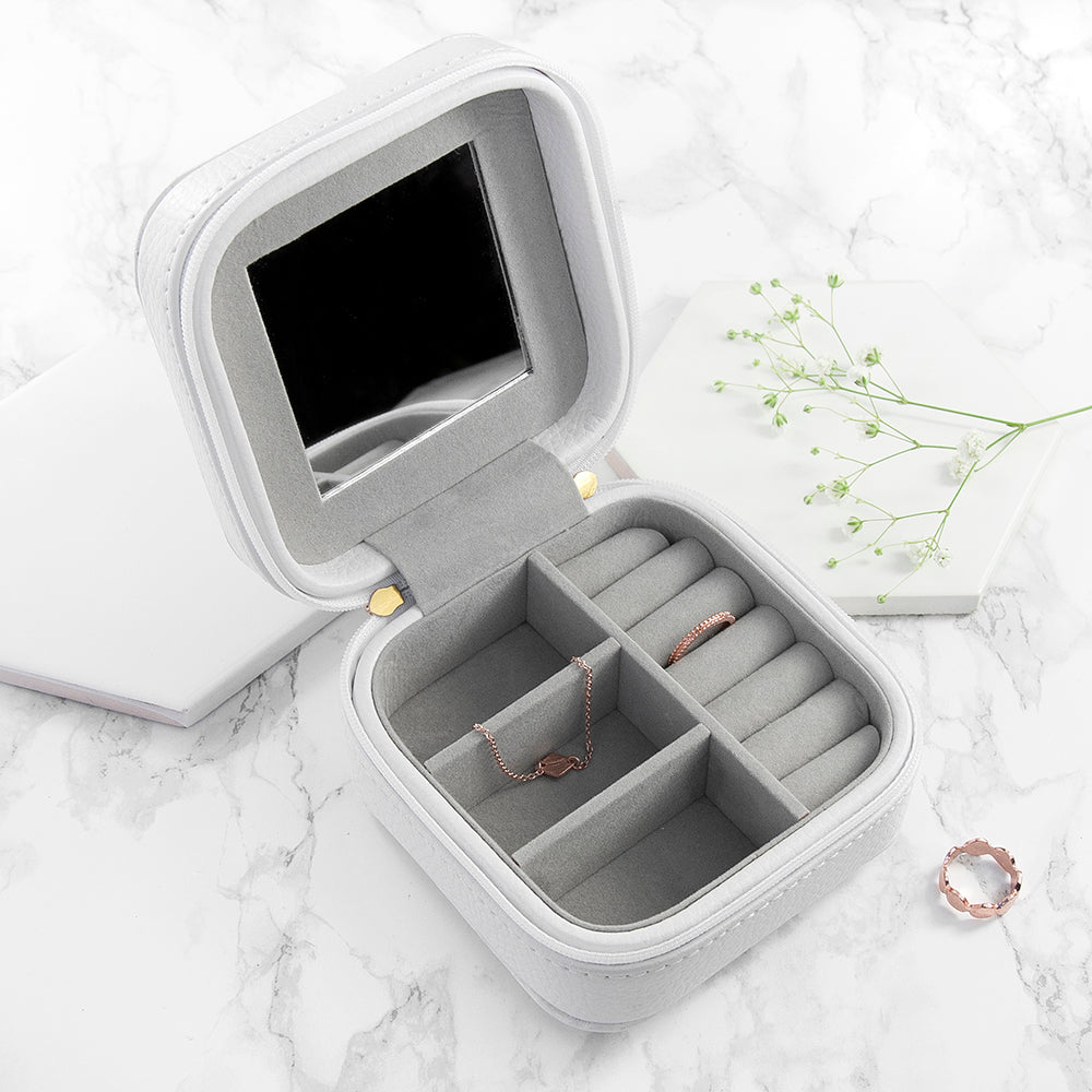 Personalised Summer Style White Jewellery Case - Yellow