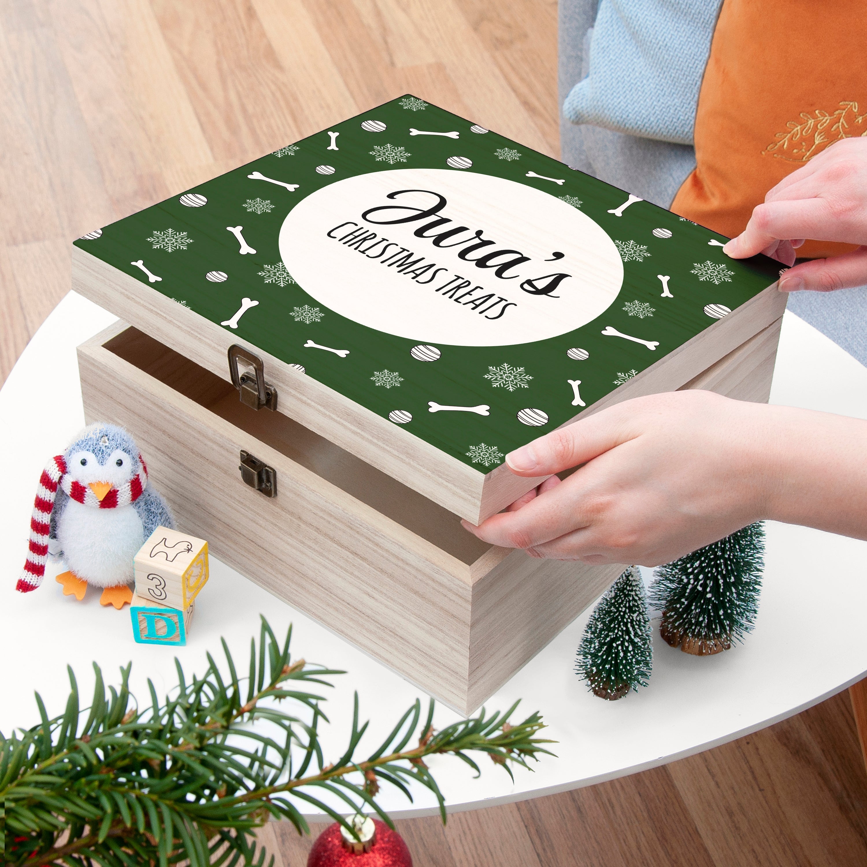 Personalised Personalised Dog Treats Christmas Box