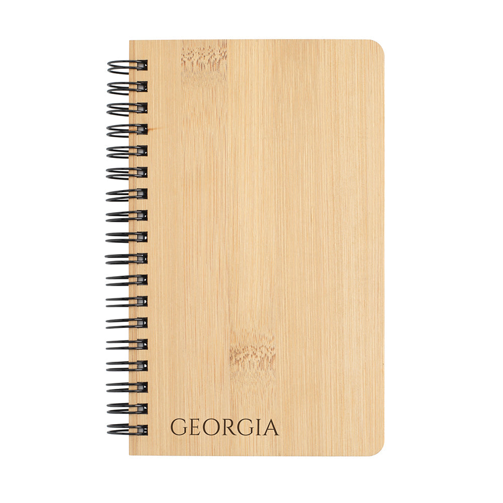 Personalised Fsc Bamboo And Stone-Based Paper Notebook