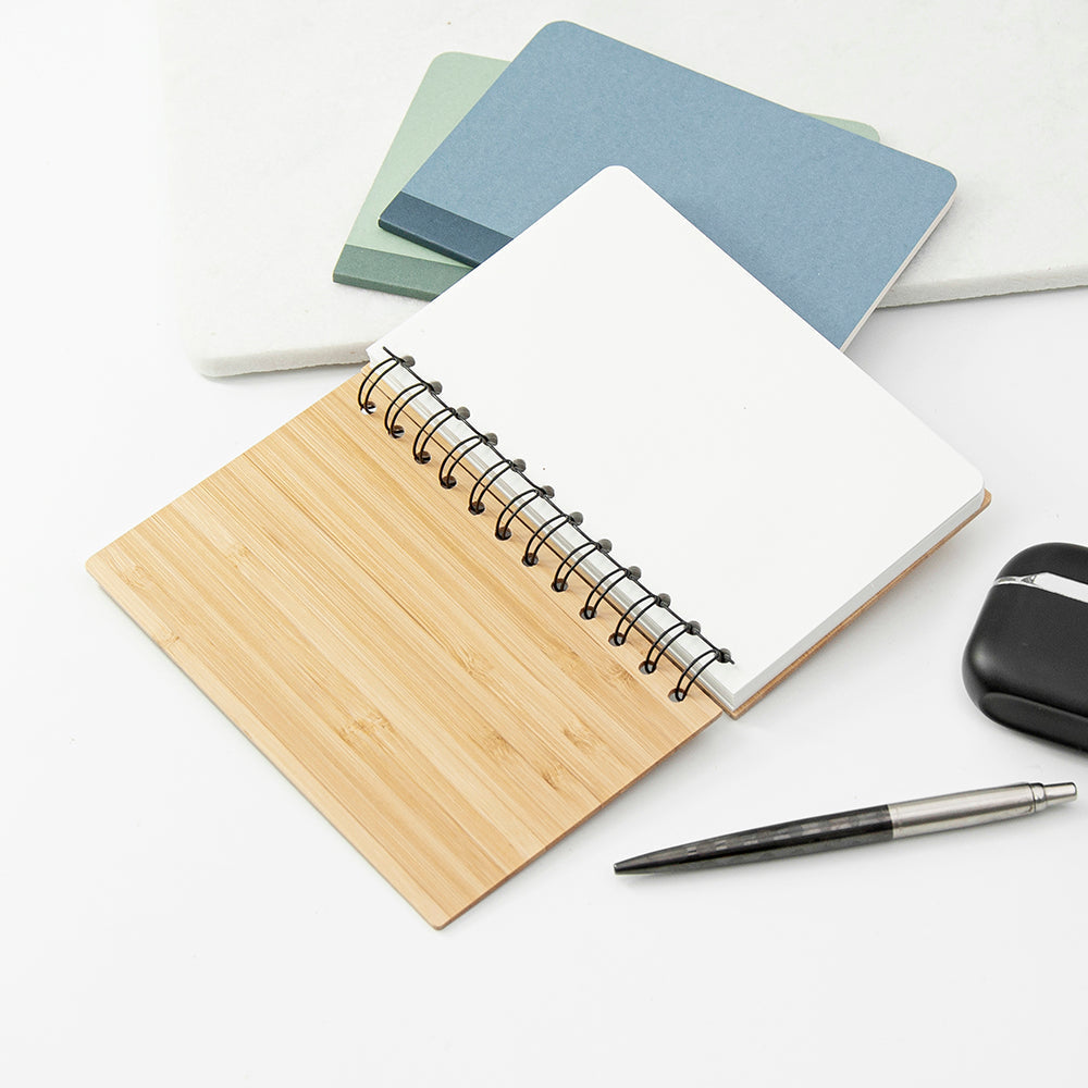 Personalised Fsc Bamboo And Stone-Based Paper Notebook