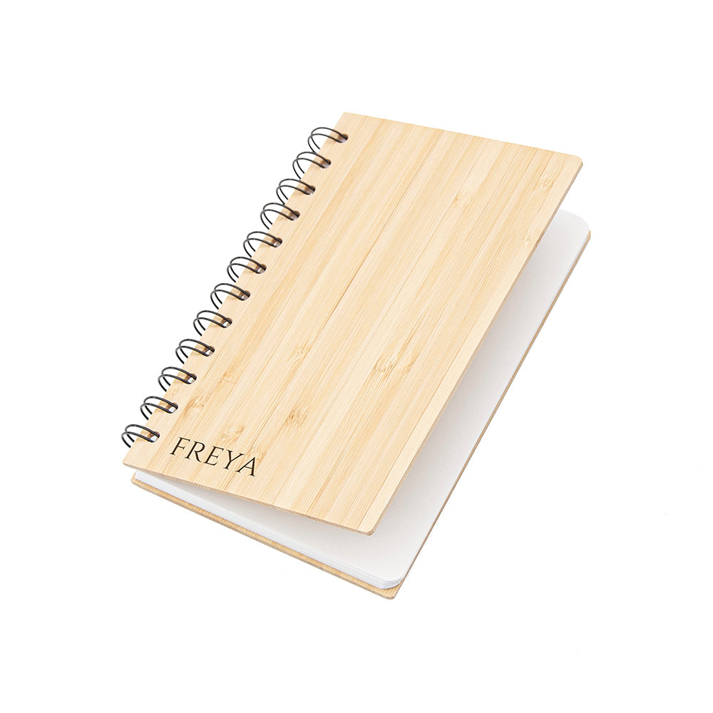 Personalised Fsc Bamboo And Stone-Based Paper Notebook