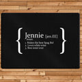 Personalised Personalised Definition Glass Chopping Board