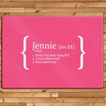 Personalised Personalised Definition Glass Chopping Board