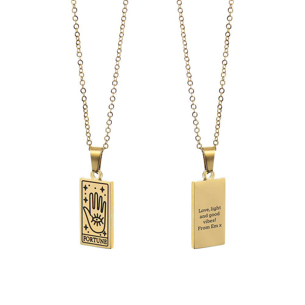 Personalised Fortune Tarot Card Necklace