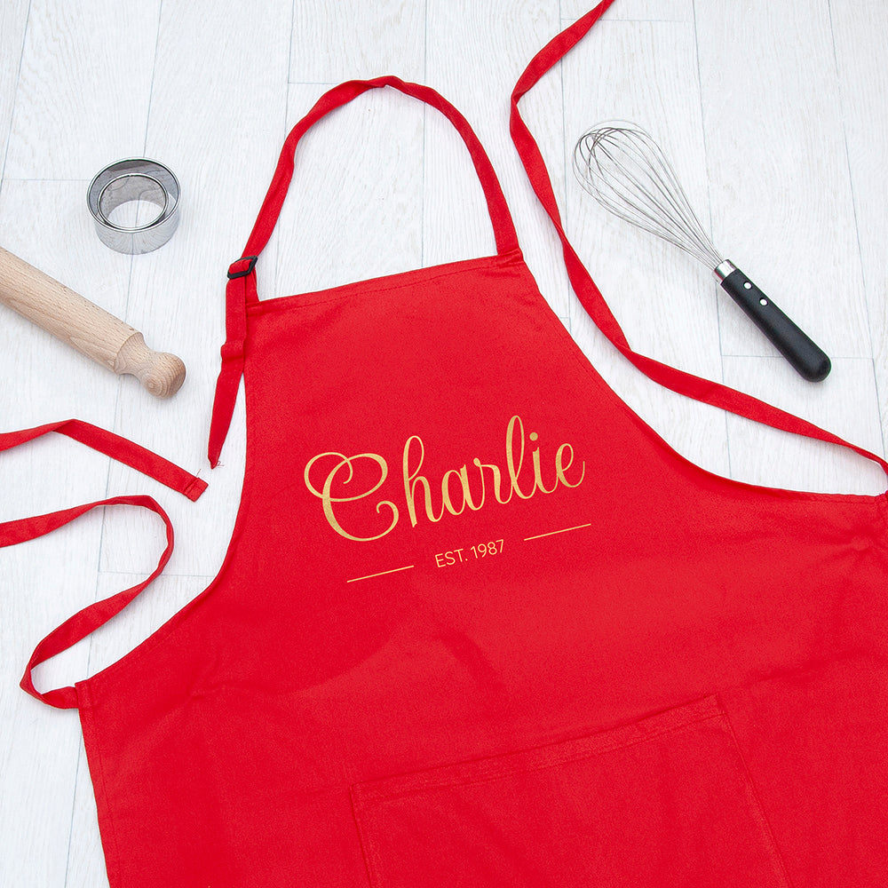 Personalised Personalised Birthday Est. Apron