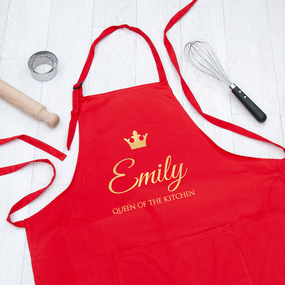 Personalised Personalised Contemporary Queen of the Kitchen Apron
