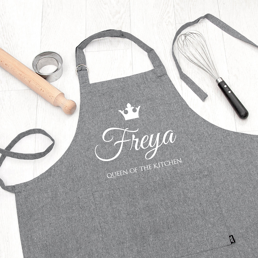 Personalised Personalised Contemporary Queen of the Kitchen Apron