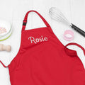 Personalised Personalised Children's Red Waterproof Apron