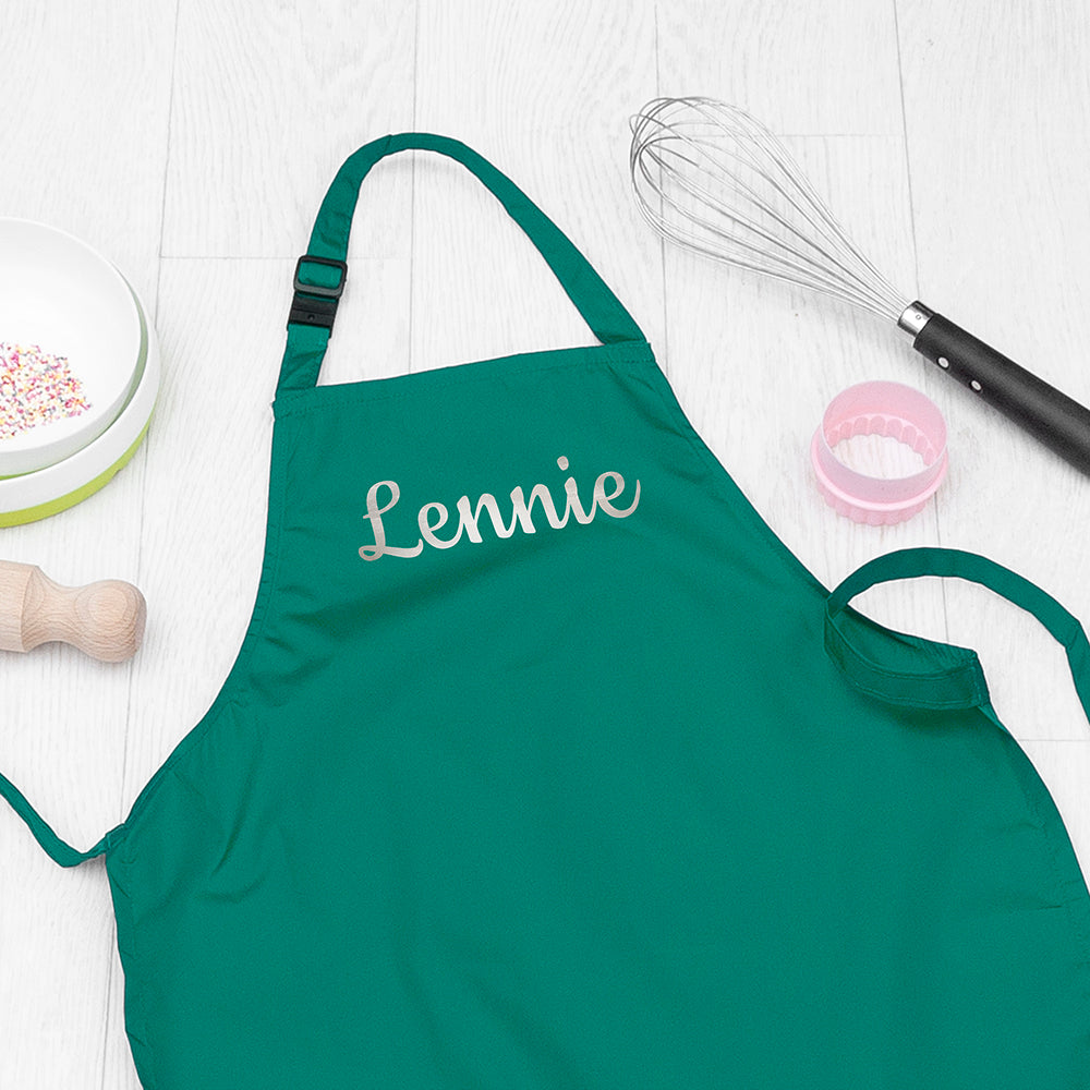 Personalised Personalised Children's Green Waterproof Apron