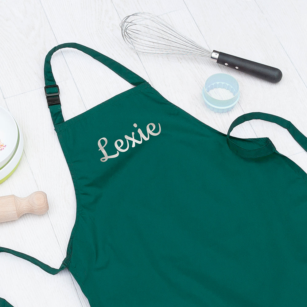 Personalised Personalised Children's Green Waterproof Apron