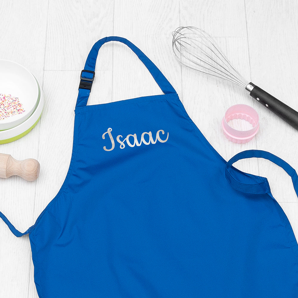 Personalised Personalised Children's Blue Waterproof Apron