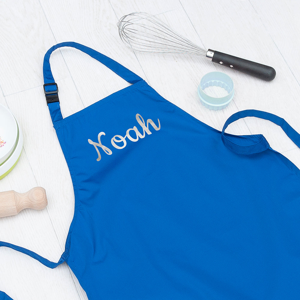 Personalised Personalised Children's Blue Waterproof Apron
