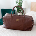 Personalised Monogrammed Vegan Leather Weekender Holdall