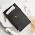 Personalised Monogrammed Sleek Vegan Leather Cardholder