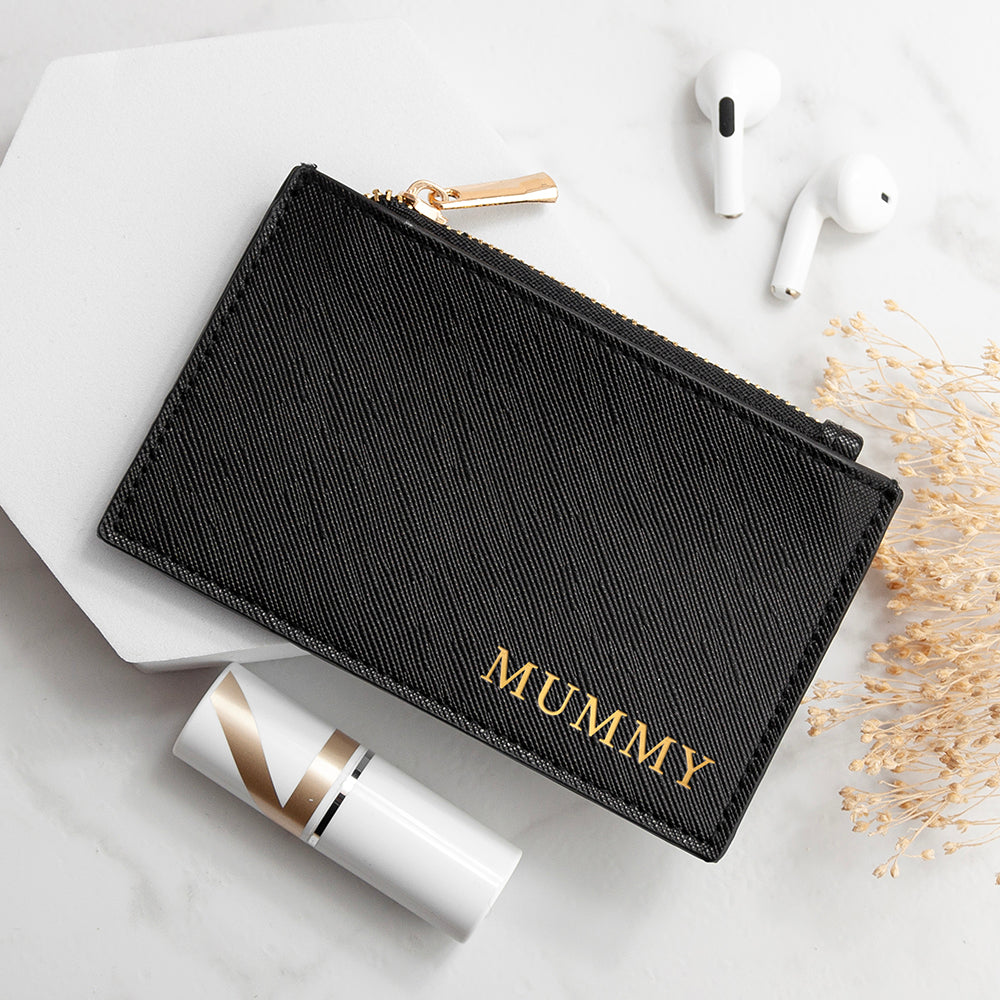 Personalised Personalised Sleek Vegan Leather Cardholder