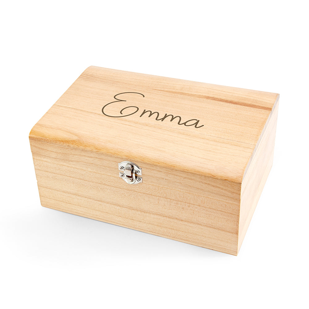 Personalised Kids Engraved Keepsake Chest
